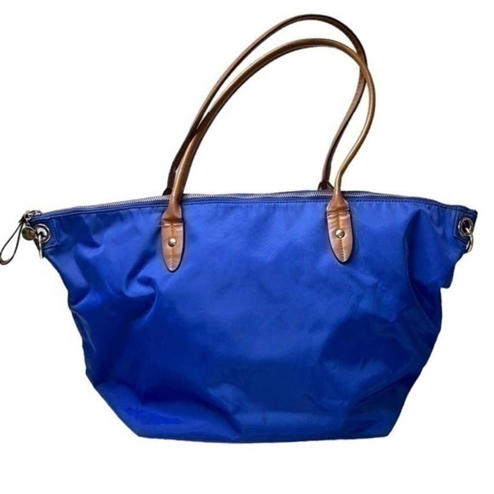 Vintage Lands End Nylon Tote Royal Blue